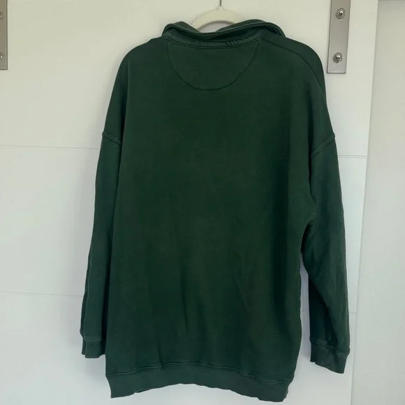 Aerie Women’s V Neck Green Pullover Sweatshirt - Picture 4 of 4